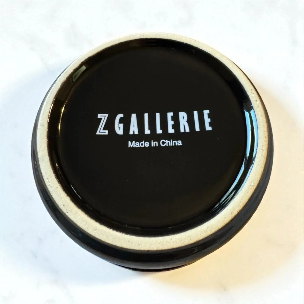 Z Gallerie Black and Gold Accent Multi Use Storage Canisters - Set of 2 - Picture 2 of 5